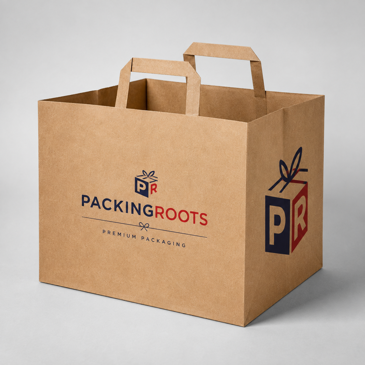 PackingRoots kraft paper bag for a 12.5 inch cake box