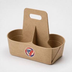 PackingRoots kraft coffee cup carrier for two cups