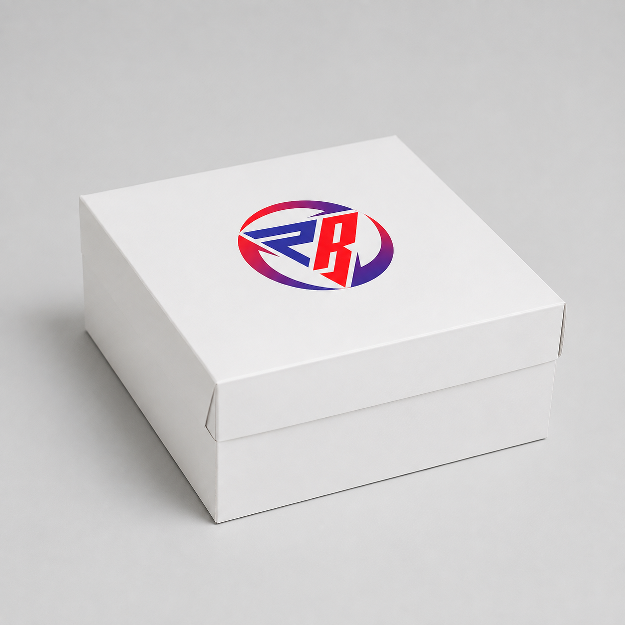 White custom branded cake box